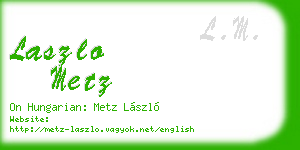 laszlo metz business card